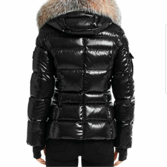 SAM Decade Fox Fur Trim Down Puffer Jacket - Picture 3 of 5